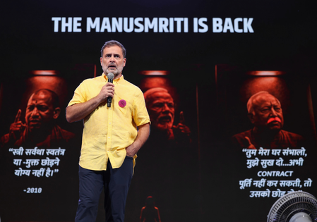 ‘Insult to Sanatan Dharma’: NDA hits out at Rahul Gandhi for invoking ‘Manusmriti’ ‘Insult to Sanatan Dharma’: NDA hits out at Rahul Gandhi for invoking ‘Manusmriti’