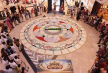 3,000 dhotis bloom into an Onam Pookkalam in Kochi