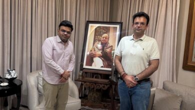 Jay Shah visits DDCA prez Rohan Jaitley to pay tribute to Late Arun Jaitley Jay Shah visits DDCA prez Rohan Jaitley to pay tribute to Late Arun Jaitley