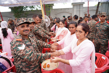 1,100 special rakhis prepared by women in Punjab dedicated to armed forces