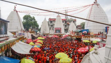 Devotion surges in Deoghar on final Shravan Somwar, over three lakh devotees expected