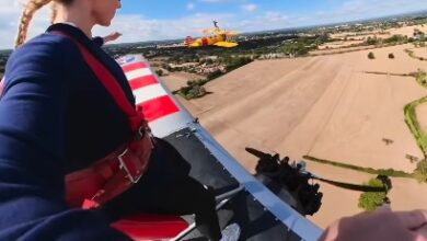 Sydney Sweeney takes on Tom Cruise with death-defying Airplane stunt Sydney Sweeney takes on Tom Cruise with death-defying Airplane stunt