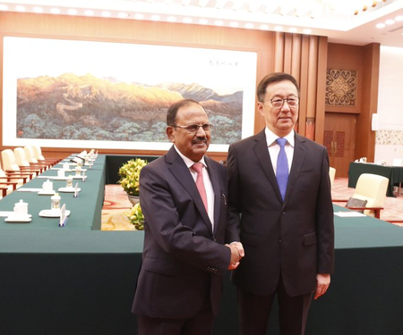 NSA Doval meets Chinese V-P; discusses ways to strengthen peace at border NSA Doval meets Chinese V-P; discusses ways to strengthen peace at border