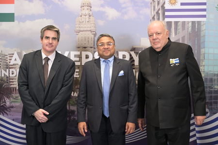 MEA Secretary attends Uruguuay’s National Day celebrations, reaffirms commitment to strengthen ties MEA Secretary attends Uruguuay’s National Day celebrations, reaffirms commitment to strengthen ties