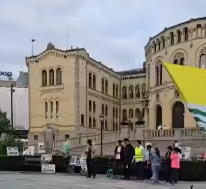 Kashmiri diaspora protest outside Norway Parliament, condemns Pak forces’ brutalities in PoK