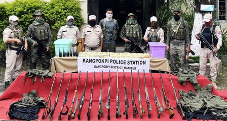 13 militants arrested in Manipur, large cache of arms and ammunition recovered 13 militants arrested in Manipur, large cache of arms and ammunition recovered