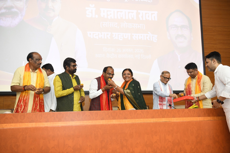 Mannalal Rawat assumes charge as BJP Scheduled Tribe Morcha chief Mannalal Rawat assumes charge as BJP Scheduled Tribe Morcha chief