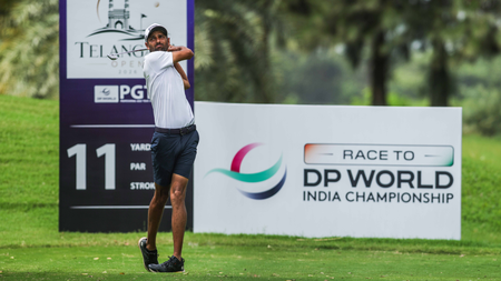 Telangana Open 2026: Angad Cheema fires super 61 to take two-shot lead on Day 2 Telangana Open 2026: Angad Cheema fires super 61 to take two-shot lead on Day 2