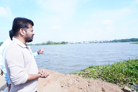 Telangana CM inspects development works at Hyderabad’s Mir Alam Tank