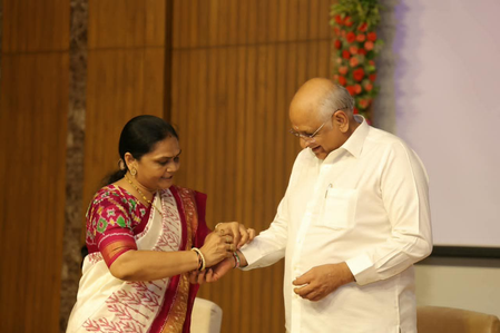 Women from diverse sections tie rakhis to Gujarat CM Patel at Lok Bhavan