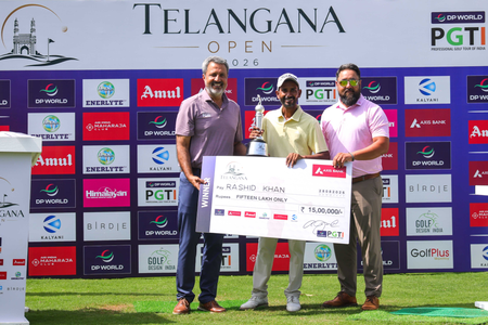 Telangana Open: Rashid Khan wins by three-shot margin to end seven-year-long title drought Telangana Open: Rashid Khan wins by three-shot margin to end seven-year-long title drought