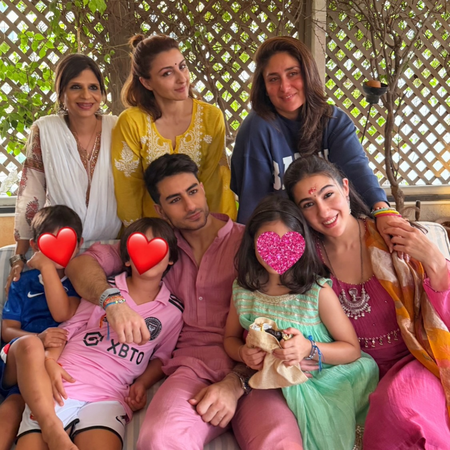Kareena Kapoor joins Saif, Sara, Soha during the Pataudi Rakhi celebration