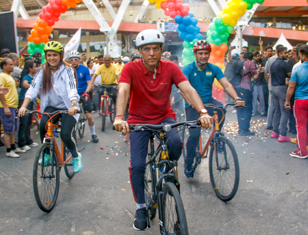 Sports min Mansukh Mandaviya leads 88th edition of Fit India Sundays on Cycle at BRICS Run & Ride 2026