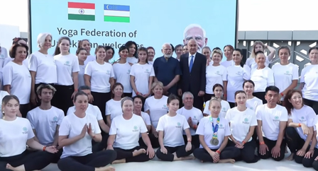 ‘Uzbekistan loves Yoga’: PM Modi witnesses special session in Tashkent (Ld) ‘Uzbekistan loves Yoga’: PM Modi witnesses special session in Tashkent (Ld)