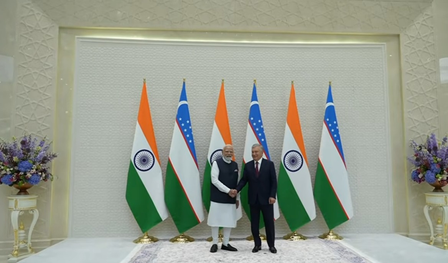 PM Modi, Uzbekistan Prez Mirziyoyev hold talks in Tashkent PM Modi, Uzbekistan Prez Mirziyoyev hold talks in Tashkent