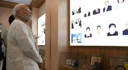 PM Modi visits Mahatma Gandhi Centre at Tashkent State University of Oriental Studies PM Modi visits Mahatma Gandhi Centre at Tashkent State University of Oriental Studies