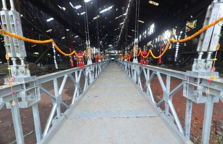 GRSE develops steel pedestrian Foot Suspension Bridge with spans up to 400 feet GRSE develops steel pedestrian Foot Suspension Bridge with spans up to 400 feet