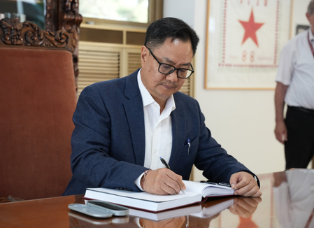 Kiren Rijiju visits Museum of Yugoslavia, pays tribute to Tito ahead of NAM meeting in Belgrade