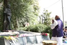 PM Modi pays tribute to Mahatma Gandhi in Kyrgyzstan, interacts with Indian community members