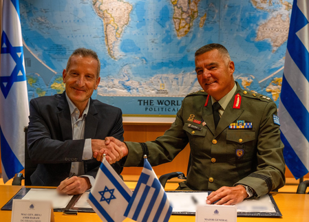 Israel and Greece sign giant ‘Achilles Shield’ defence deal to tackle ‘common regional challenges’ Israel and Greece sign giant ‘Achilles Shield’ defence deal to tackle ‘common regional challenges’