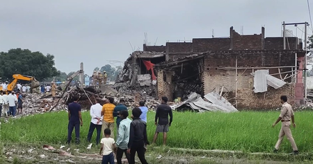 Three killed in massive explosion at firecracker factory in UP’s Kaushambi Three killed in massive explosion at firecracker factory in UP’s Kaushambi