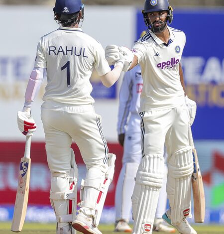 1st Test: Padikkal and Rahul hit unbeaten fifties as India dominate SL, reach 197/1 at tea 1st Test: Padikkal and Rahul hit unbeaten fifties as India dominate SL, reach 197/1 at tea