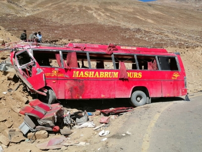 Pakistan: Two people killed, 42 others injured after bus overturns in Balochistan