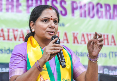 TRS seeks action against police constable for abusive remarks against Kavitha TRS seeks action against police constable for abusive remarks against Kavitha