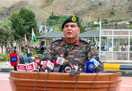 Army chief General Dhiraj Seth reviews operational readiness of Spear Corps Army chief General Dhiraj Seth reviews operational readiness of Spear Corps