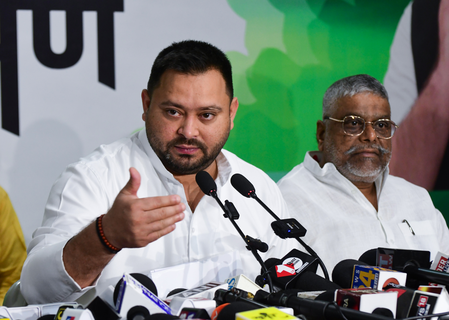 Tejashwi Yadav urges PM Modi to declare Bihar floods a national disaster, seeks Rs 5,000 crore aid Tejashwi Yadav urges PM Modi to declare Bihar floods a national disaster, seeks Rs 5,000 crore aid