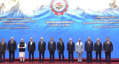PM Modi poses for group photograph with SCO leaders at 26th Summit in Bishkek