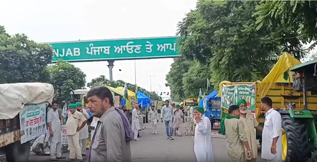 Farmers assemble for weeklong protest at Chandigarh’s entry point, demanding crop MSP Farmers assemble for weeklong protest at Chandigarh’s entry point, demanding crop MSP