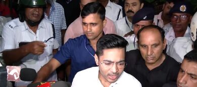 TMC billboard row: Abhishek Banerjee leaves police station after over six hours of questioning