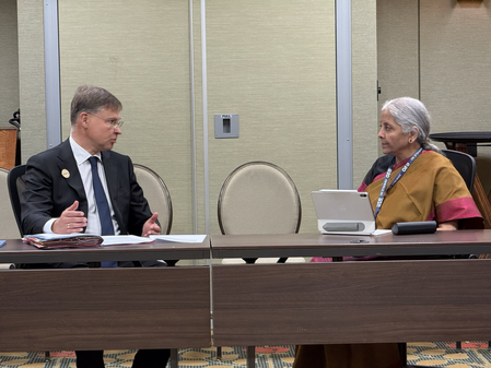 FM Sitharaman meets global finance leaders, discusses India’s evolving growth trajectory FM Sitharaman meets global finance leaders, discusses India’s evolving growth trajectory