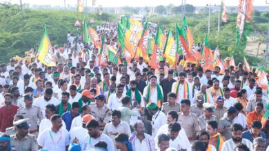 BJP’s Ballari Chalo protest march enters 2nd day; Vijayendra targets Cong over ‘commission’ allegations