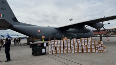 Fifth Indian aircraft lands in Kathmandu with more relief material for disaster-struck Nepal