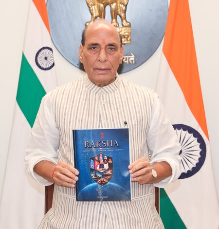 Rajnath Singh unveils ‘RAKSHA’ defence diplomacy document Rajnath Singh unveils ‘RAKSHA’ defence diplomacy document