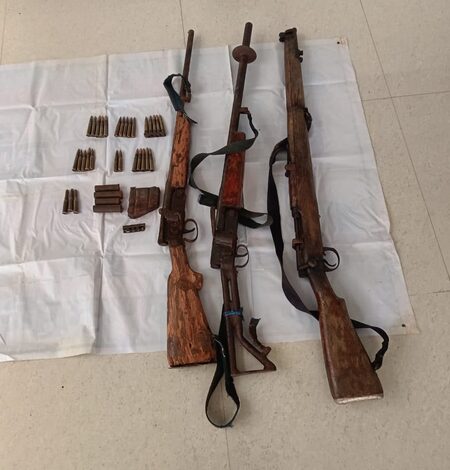 Old Naxal weapons, explosives unearthed in Chhattisgarh’s Narayanpur forest Old Naxal weapons, explosives unearthed in Chhattisgarh’s Narayanpur forest