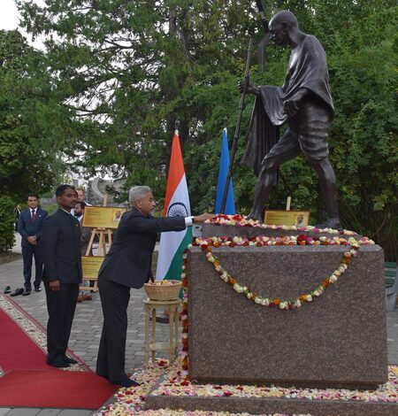 EAM Jaishankar concludes Kyiv visit by paying homage to Mahatma Gandhi
