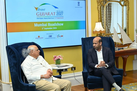 Big industrial expansion plans, connectivity needs feature in Gujarat CM’s Mumbai meetings (Lead) Big industrial expansion plans, connectivity needs feature in Gujarat CM’s Mumbai meetings (Lead)
