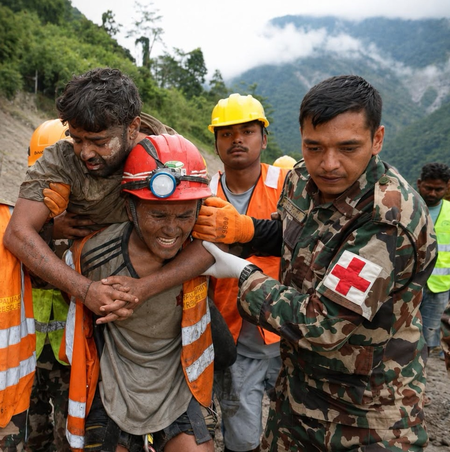 Nepal: Successful rescue operation at flood-hit hydro tunnel brings new hope to other anxious families Nepal: Successful rescue operation at flood-hit hydro tunnel brings new hope to other anxious families