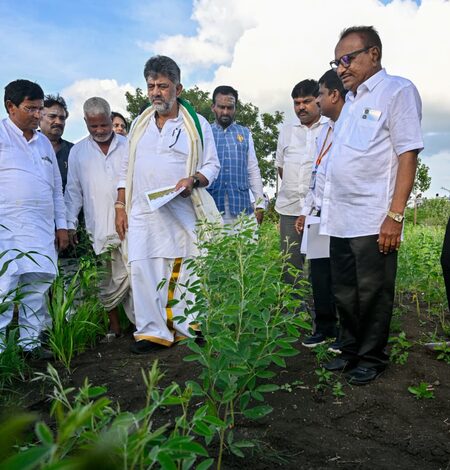 ‘Crops have failed’: Karnataka CM Shivakumar conducts drought survey in Bagalkot