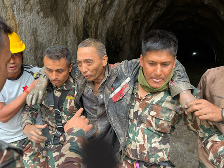 Nepali and Chinese nationals rescued alive from flood-hit areas