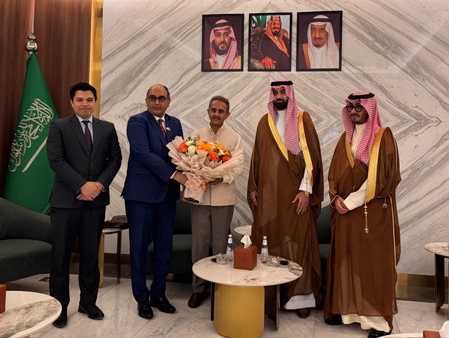 MoS Kirti Vardhan Singh arrives in Saudi Arabia for bilateral visit MoS Kirti Vardhan Singh arrives in Saudi Arabia for bilateral visit