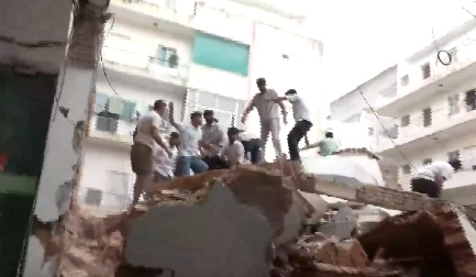 Delhi building collapse: 2 rescued, many feared trapped; RK Puram legislator monitors rescue operation Delhi building collapse: 2 rescued, many feared trapped; RK Puram legislator monitors rescue operation