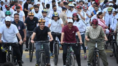Gujarat: Over 3,000 take part in Surat’s 5-km ‘Fit India’ cycling rally