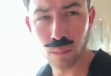 Nick Jonas pranks his dog with fake moustache, leaves him confused