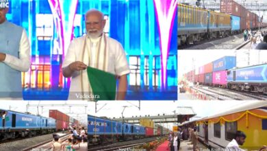 PM Modi unveils Rs 35,000 Cr projects in Vadodara; marks completion of Western Dedicated Freight Corridor PM Modi unveils Rs 35,000 Cr projects in Vadodara; marks completion of Western Dedicated Freight Corridor