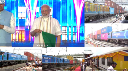 PM Modi unveils Rs 35,000 Cr projects in Vadodara; marks completion of Western Dedicated Freight Corridor PM Modi unveils Rs 35,000 Cr projects in Vadodara; marks completion of Western Dedicated Freight Corridor