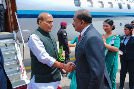 Rajnath Singh arrives in Sri Lanka, set to hold talks on defence and maritime cooperation